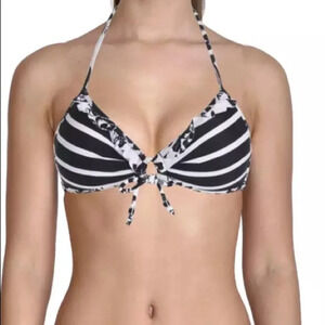 Black and white bikini top